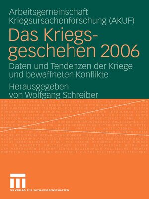 cover image of Das Kriegsgeschehen 2006
